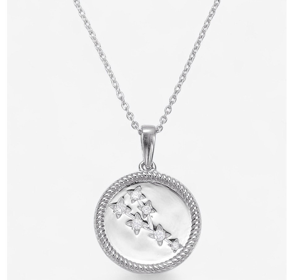 Image 243492_RHPAU.jpg, Product 243-492 / Price $149.99, Colours Of Diamonds Sterling Silver 0.10 ctw White Diamond Zodiac Sign Pendant With Chain from Colours of Diamonds on TSC.ca's Jewellery department