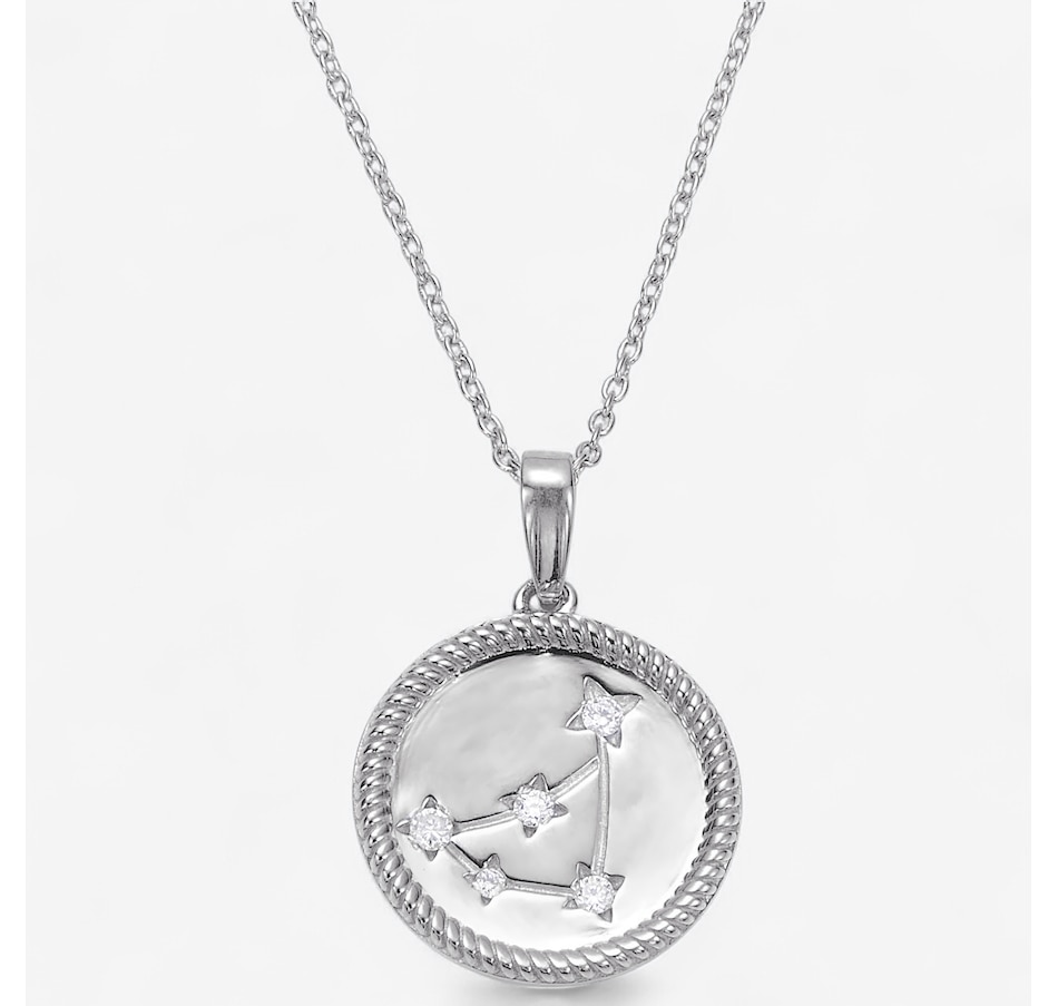 Image 243492_RHPCA.jpg, Product 243-492 / Price $149.99, Colours Of Diamonds Sterling Silver 0.10 ctw White Diamond Zodiac Sign Pendant With Chain from Colours of Diamonds on TSC.ca's Jewellery department
