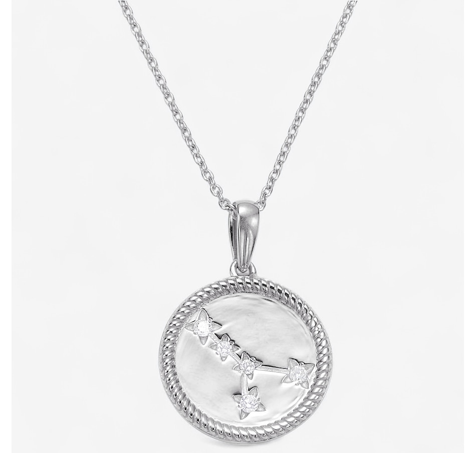 Image 243492_RHPCN.jpg, Product 243-492 / Price $149.99, Colours Of Diamonds Sterling Silver 0.10 ctw White Diamond Zodiac Sign Pendant With Chain from Colours of Diamonds on TSC.ca's Jewellery department