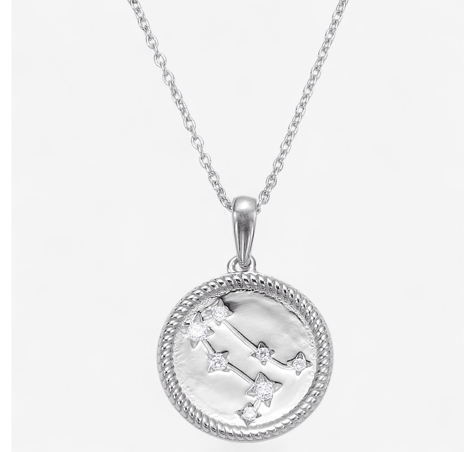 Image 243492_RHPGE.jpg, Product 243-492 / Price $149.99, Colours Of Diamonds Sterling Silver 0.10 ctw White Diamond Zodiac Sign Pendant With Chain from Colours of Diamonds on TSC.ca's Jewellery department