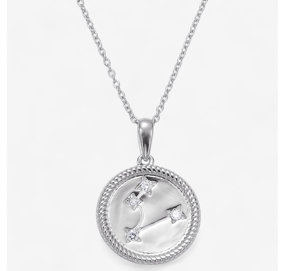 Image 243492_RHPPI.jpg, Product 243-492 / Price $149.99, Colours Of Diamonds Sterling Silver 0.10 ctw White Diamond Zodiac Sign Pendant With Chain from Colours of Diamonds on TSC.ca's Jewellery department