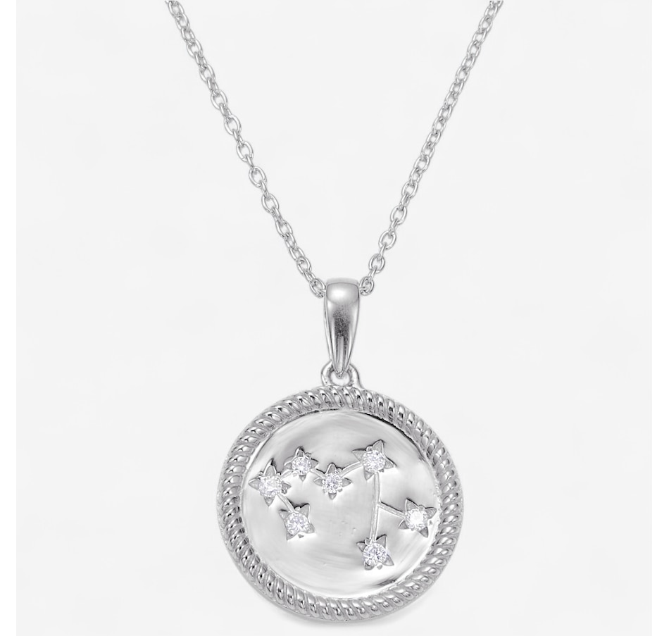 Image 243492_RHPSG.jpg, Product 243-492 / Price $149.99, Colours Of Diamonds Sterling Silver 0.10 ctw White Diamond Zodiac Sign Pendant With Chain from Colours of Diamonds on TSC.ca's Jewellery department