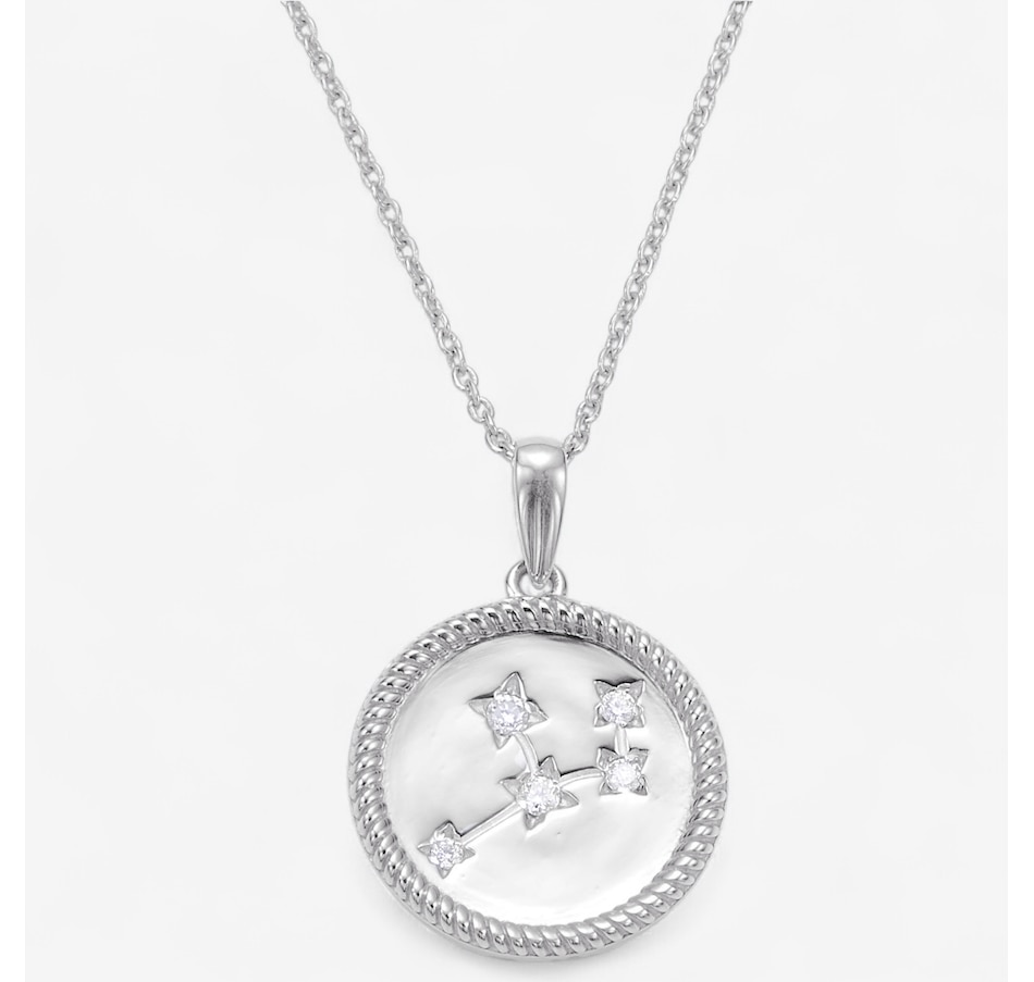 Image 243492_RHPVI.jpg, Product 243-492 / Price $149.99, Colours Of Diamonds Sterling Silver 0.10 ctw White Diamond Zodiac Sign Pendant With Chain from Colours of Diamonds on TSC.ca's Jewellery department
