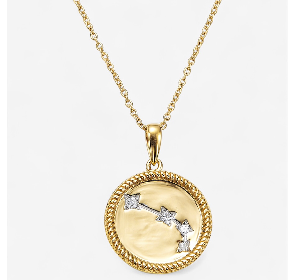 Image 243492_YGPAR.jpg, Product 243-492 / Price $149.99, Colours Of Diamonds Sterling Silver 0.10 ctw White Diamond Zodiac Sign Pendant With Chain from Colours of Diamonds on TSC.ca's Jewellery department