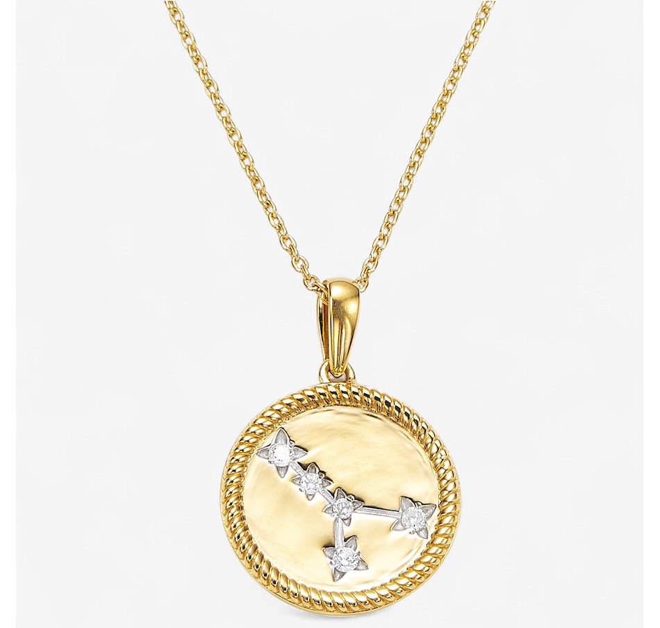 Image 243492_YGPCN.jpg, Product 243-492 / Price $149.99, Colours Of Diamonds Sterling Silver 0.10 ctw White Diamond Zodiac Sign Pendant With Chain from Colours of Diamonds on TSC.ca's Jewellery department