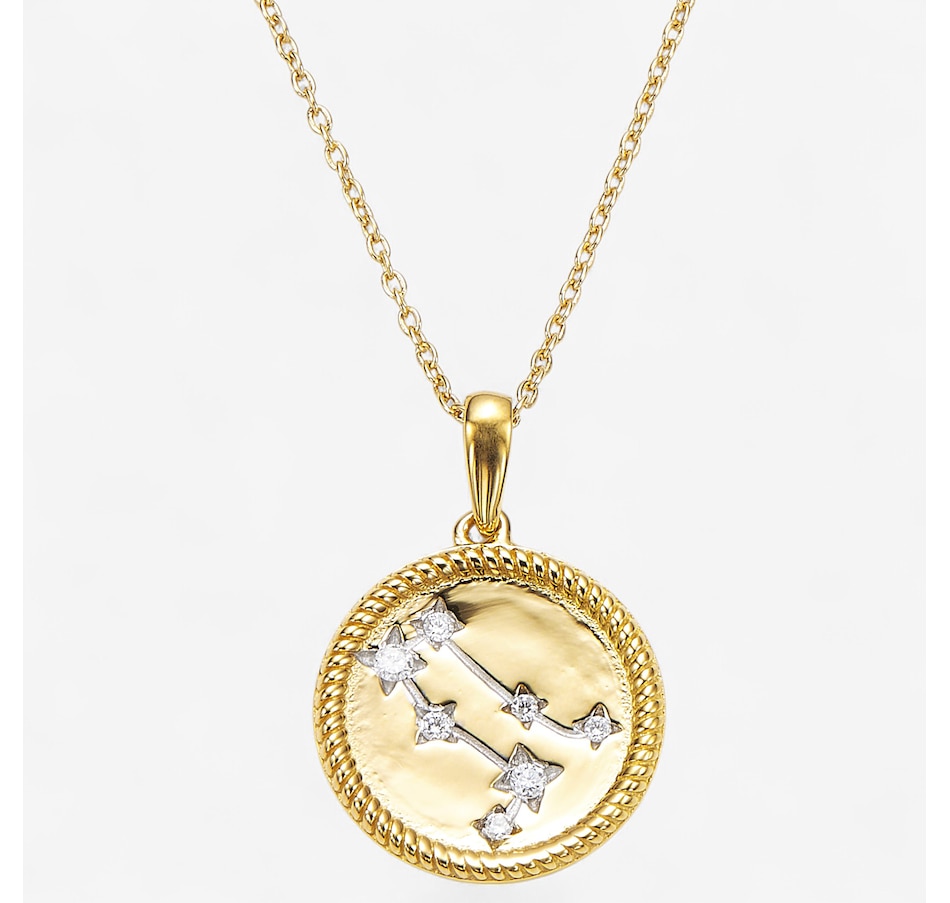 Image 243492_YGPGE.jpg, Product 243-492 / Price $149.99, Colours Of Diamonds Sterling Silver 0.10 ctw White Diamond Zodiac Sign Pendant With Chain from Colours of Diamonds on TSC.ca's Jewellery department