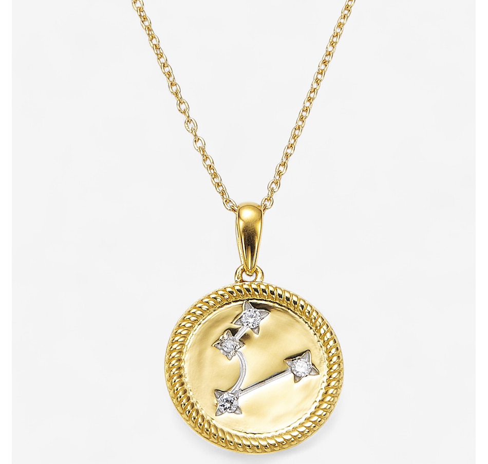 Image 243492_YGPPI.jpg, Product 243-492 / Price $149.99, Colours Of Diamonds Sterling Silver 0.10 ctw White Diamond Zodiac Sign Pendant With Chain from Colours of Diamonds on TSC.ca's Jewellery department