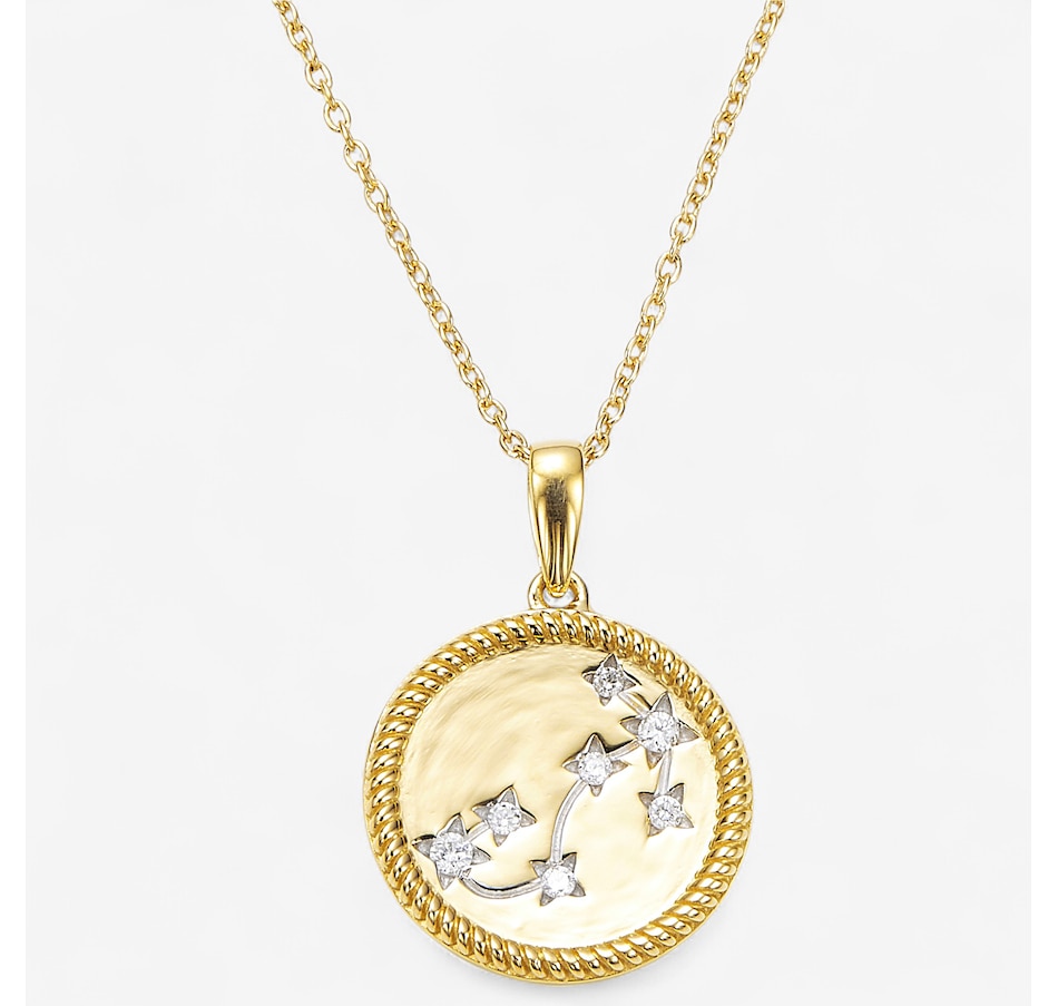 Image 243492_YGPSC.jpg, Product 243-492 / Price $149.99, Colours Of Diamonds Sterling Silver 0.10 ctw White Diamond Zodiac Sign Pendant With Chain from Colours of Diamonds on TSC.ca's Jewellery department