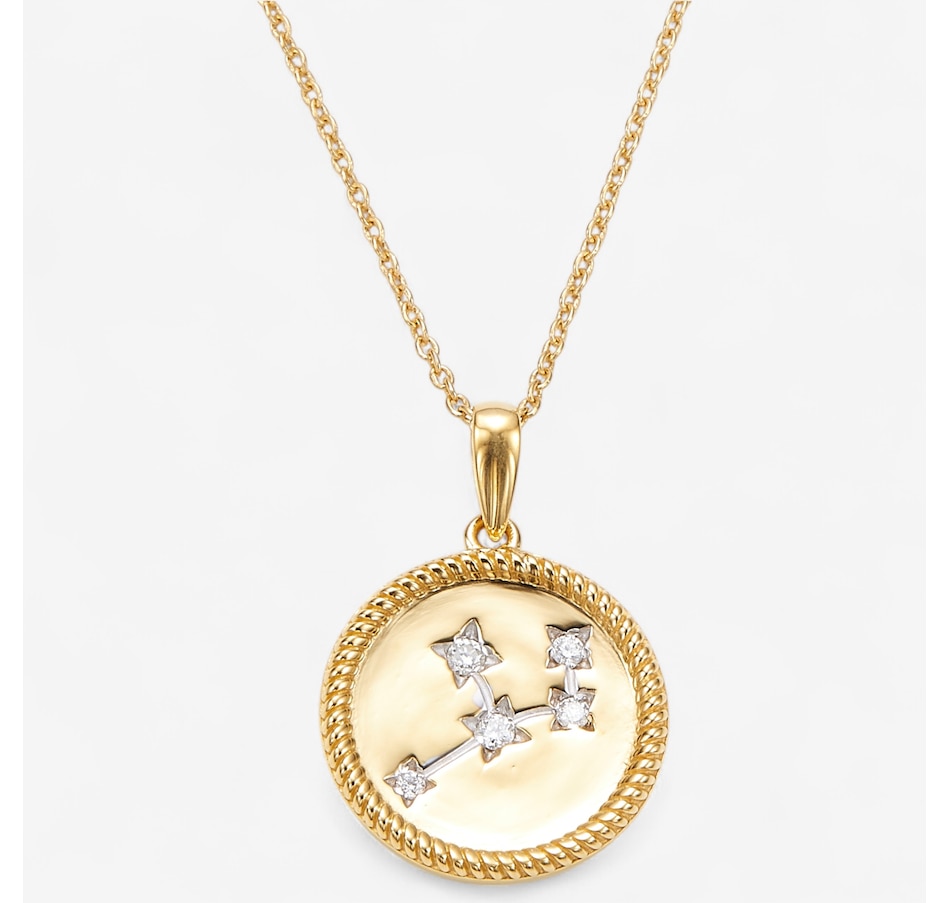 Image 243492_YGPVI.jpg, Product 243-492 / Price $149.99, Colours Of Diamonds Sterling Silver 0.10 ctw White Diamond Zodiac Sign Pendant With Chain from Colours of Diamonds on TSC.ca's Jewellery department