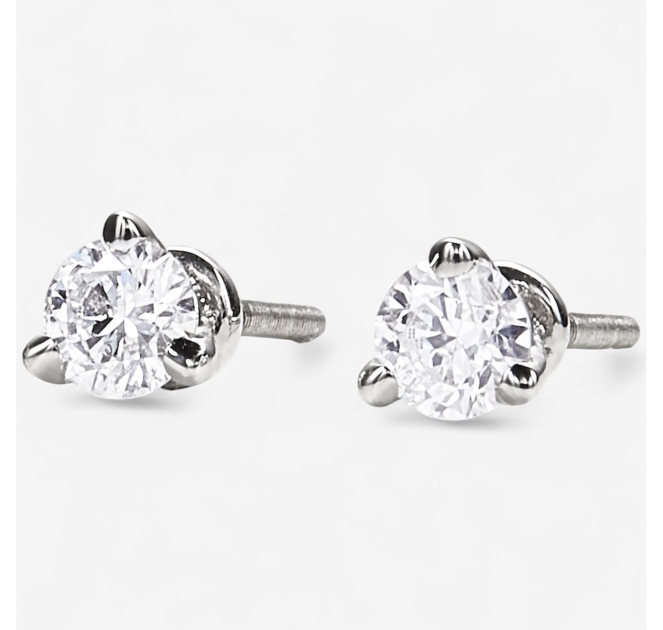 Canadian Ice 14K White Gold 0.28ctw Diamond Martini Stud Earrings
