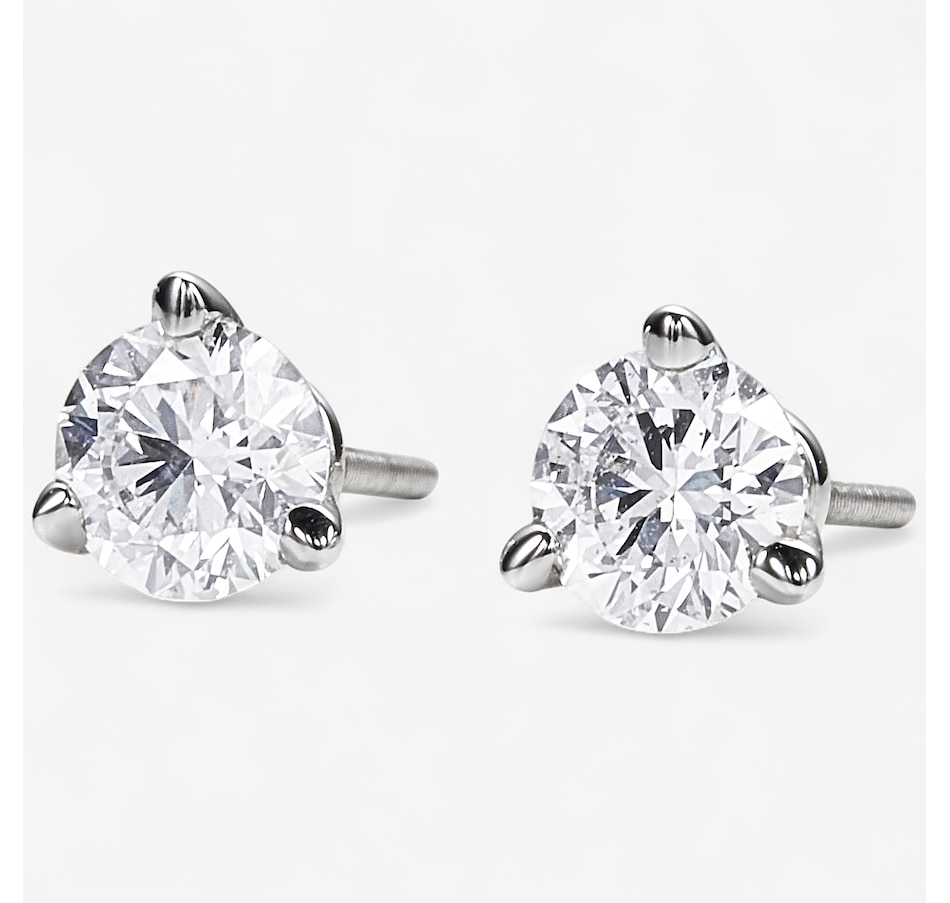 Canadian Ice 14K White Gold 0.75 ctw Diamond Martini Stud Earrings