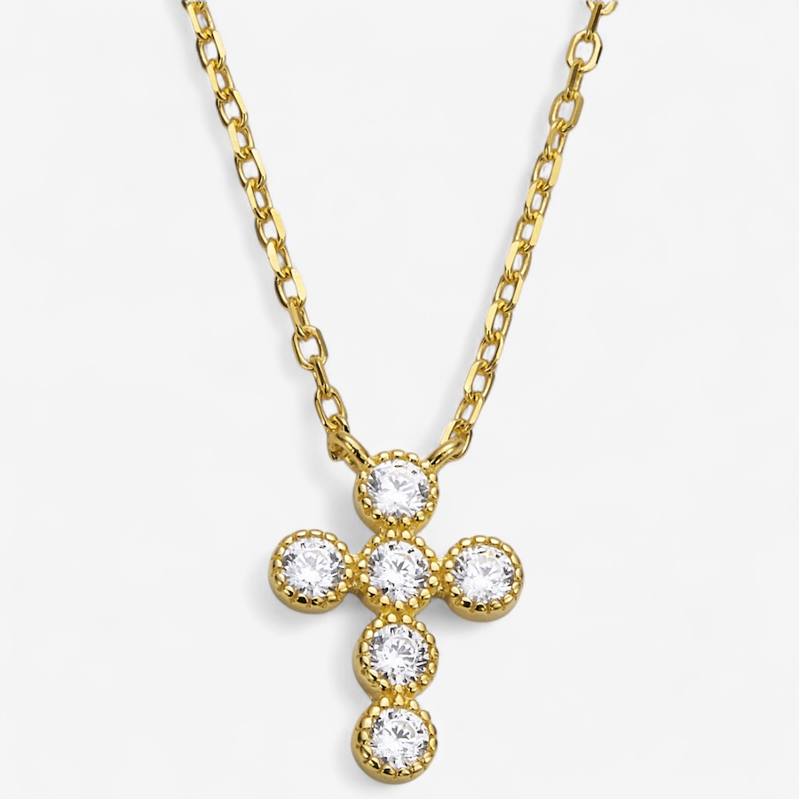 Image 243495_YGP.jpg, Product 243-495 / Price $119.99, Amen Sterling Silver Cubic Zirconia Cross Pendant With Chain from Amen on TSC.ca's Jewellery department