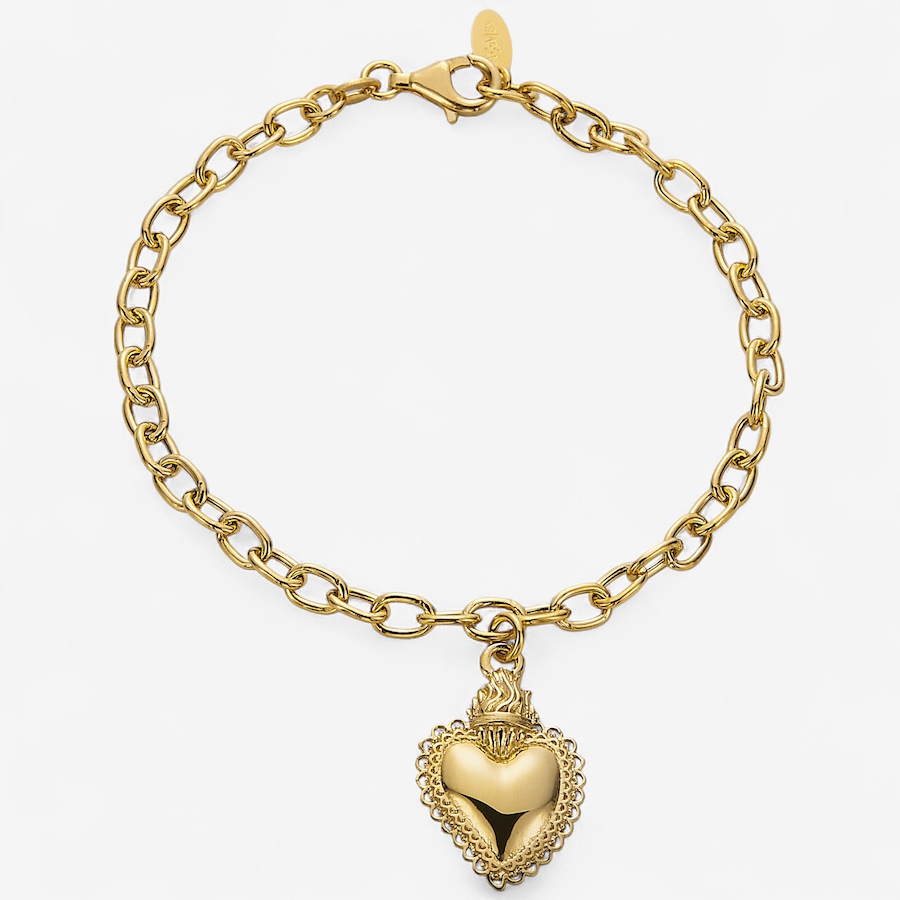 Image 243499.jpg, Product 243-499 / Price $159.99, Amen Sterling Silver Yellow Gold Plate Sacred Heart Bracelet from Amen on TSC.ca's Jewellery department