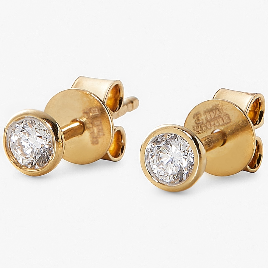 Image 243507_14KGP.jpg, Product 243-507 / Price $129.88, EVERA Diamonds Sterling Silver 0.20 ctw Bezel Set Diamond Stud Earrings from Evera Diamonds on TSC.ca's Jewellery department