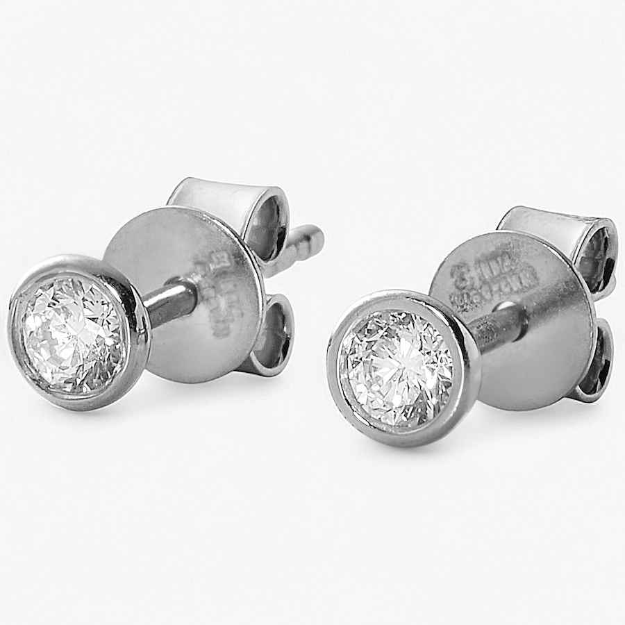 Image 243507_RHOP.jpg, Product 243-507 / Price $129.88, EVERA Diamonds Sterling Silver 0.20 ctw Bezel Set Diamond Stud Earrings from Evera Diamonds on TSC.ca's Jewellery department