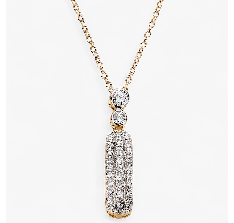 Image 243540_14KGP.jpg, Product 243-540 / Price $229.99, EVERA Diamonds Sterling Silver 0.50 ctw Diamond Drop Pendant with Chain from Evera Diamonds on TSC.ca's Jewellery department