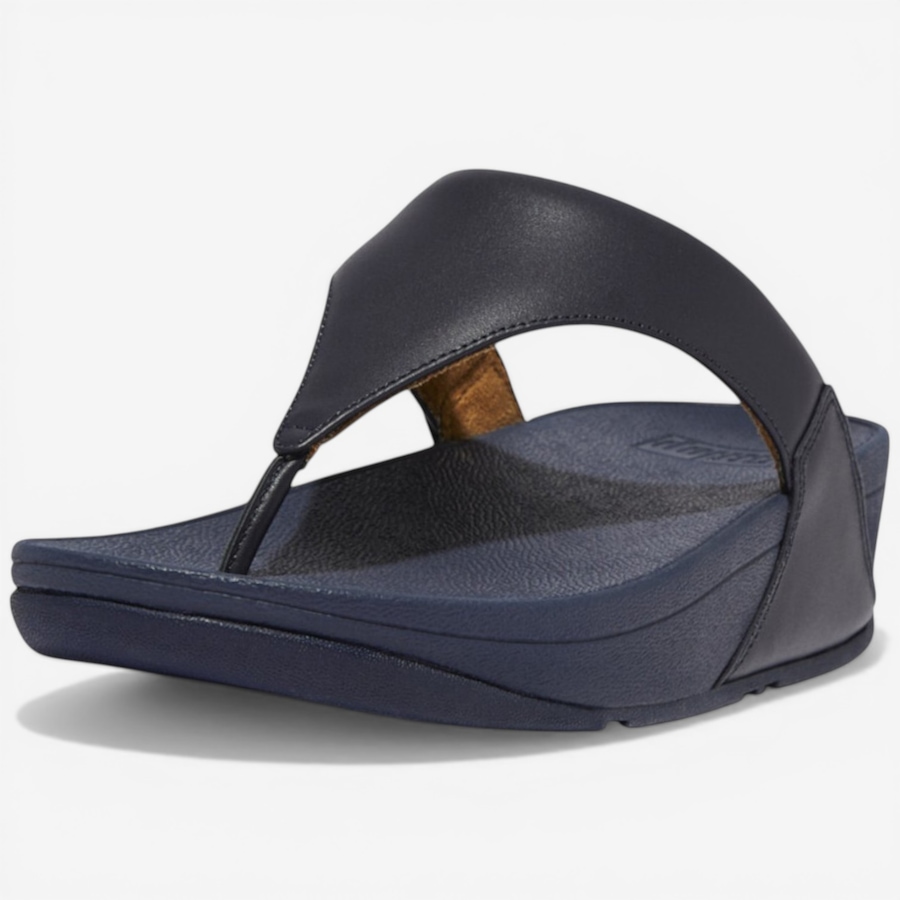 Image 243591_NVY.jpg, Product 243-591 / Price $120.00, FitFlop Lulu Leather Toepost Sandal from FitFlop on TSC.ca's Shoes department