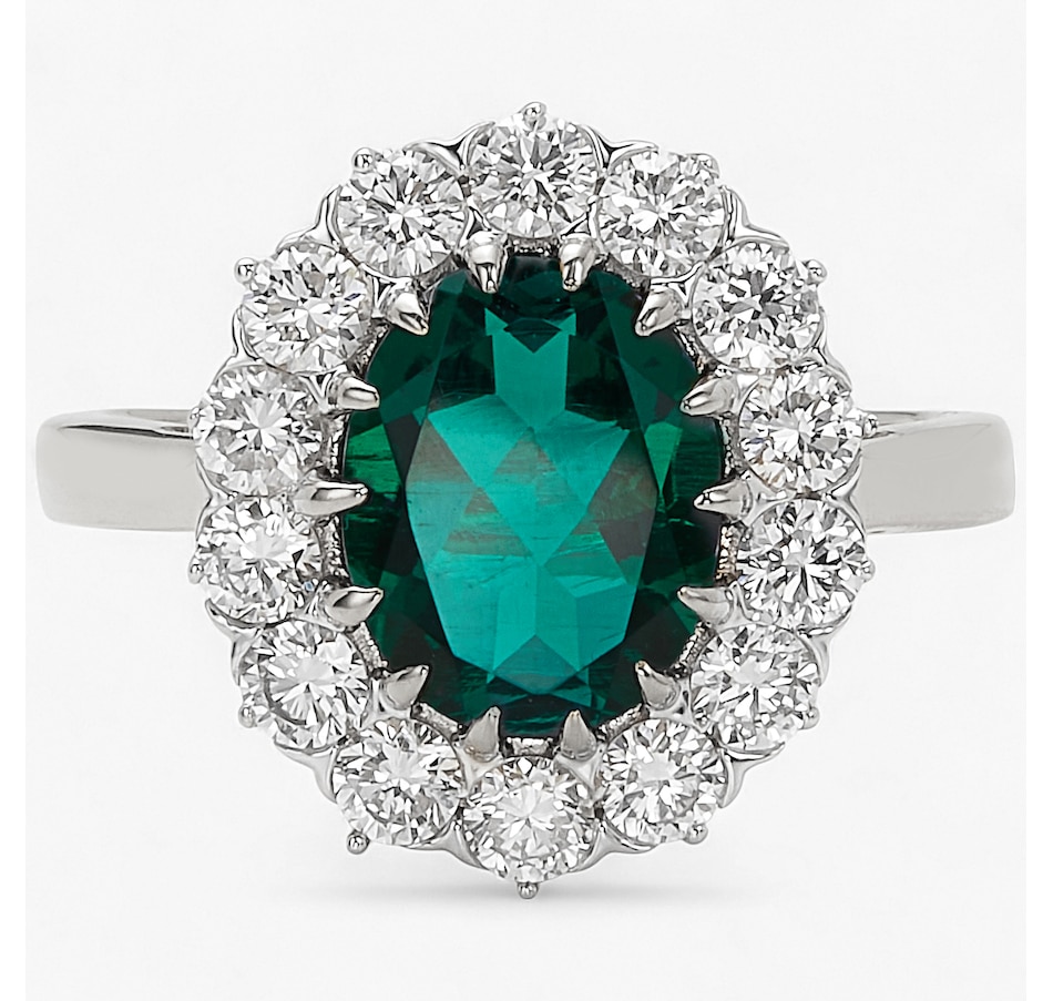 Image 243641_WGLEM.jpg, Product 243-641 / Price $1,299.99, EVERA Diamonds 14K Gold Oval Gemstone and Diamond Ring from Evera Diamonds on TSC.ca's Jewellery department