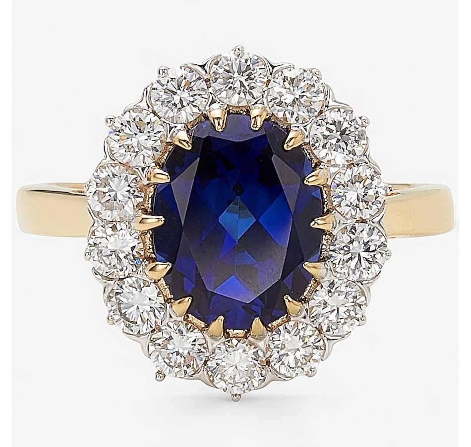 Image 243641_YGBSA.jpg, Product 243-641 / Price $1,299.99, EVERA Diamonds 14K Gold Oval Gemstone and Diamond Ring from Evera Diamonds on TSC.ca's Jewellery department