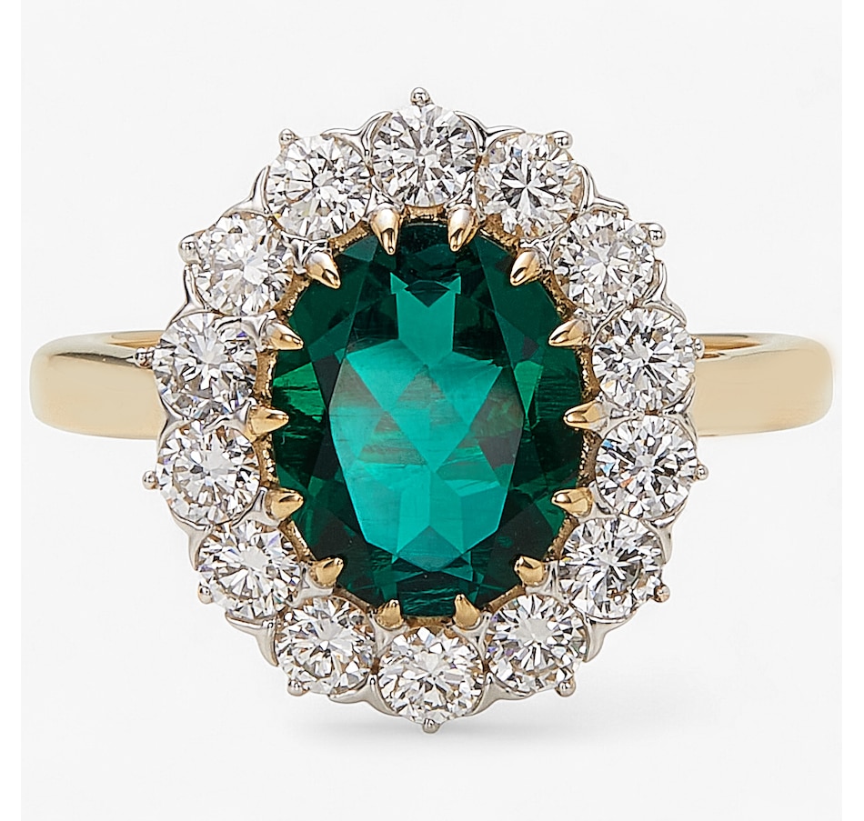 Image 243641_YGLEM.jpg, Product 243-641 / Price $1,299.99, EVERA Diamonds 14K Gold Oval Gemstone and Diamond Ring from Evera Diamonds on TSC.ca's Jewellery department