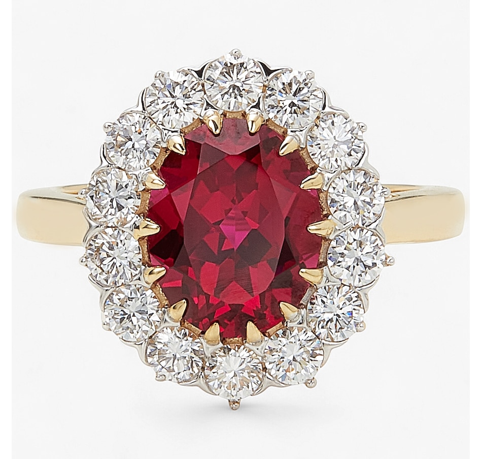 Image 243641_YGRBY.jpg, Product 243-641 / Price $1,299.99, EVERA Diamonds 14K Gold Oval Gemstone and Diamond Ring from Evera Diamonds on TSC.ca's Jewellery department