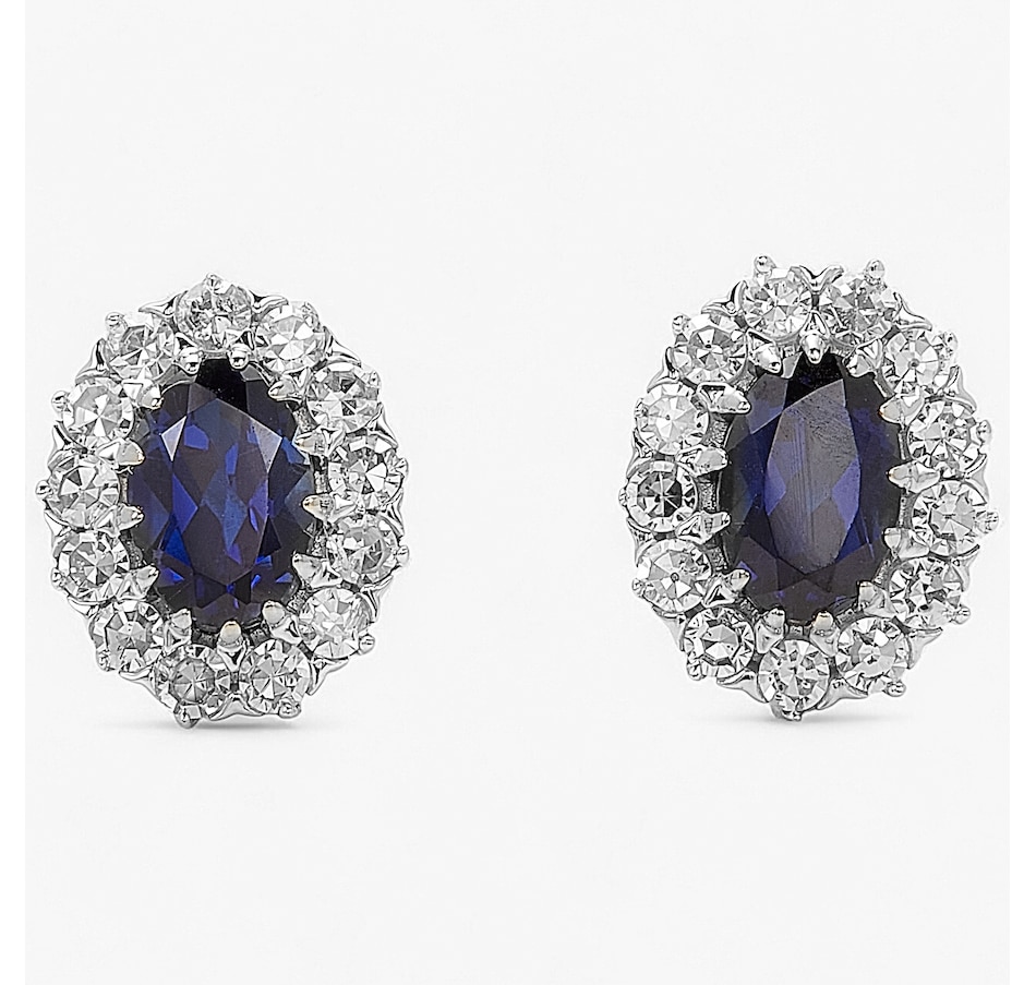 Image 243642_WGBSA.jpg, Product 243-642 / Price $799.99, EVERA Diamonds 14K Gold Oval Gemstone and Diamond Stud Earrings from Evera Diamonds on TSC.ca's Jewellery department