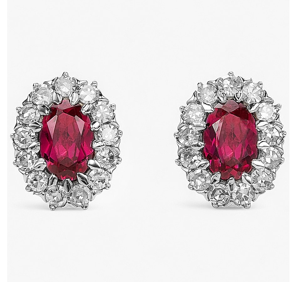 Image 243642_WGRBY.jpg, Product 243-642 / Price $799.99, EVERA Diamonds 14K Gold Oval Gemstone and Diamond Stud Earrings from Evera Diamonds on TSC.ca's Jewellery department