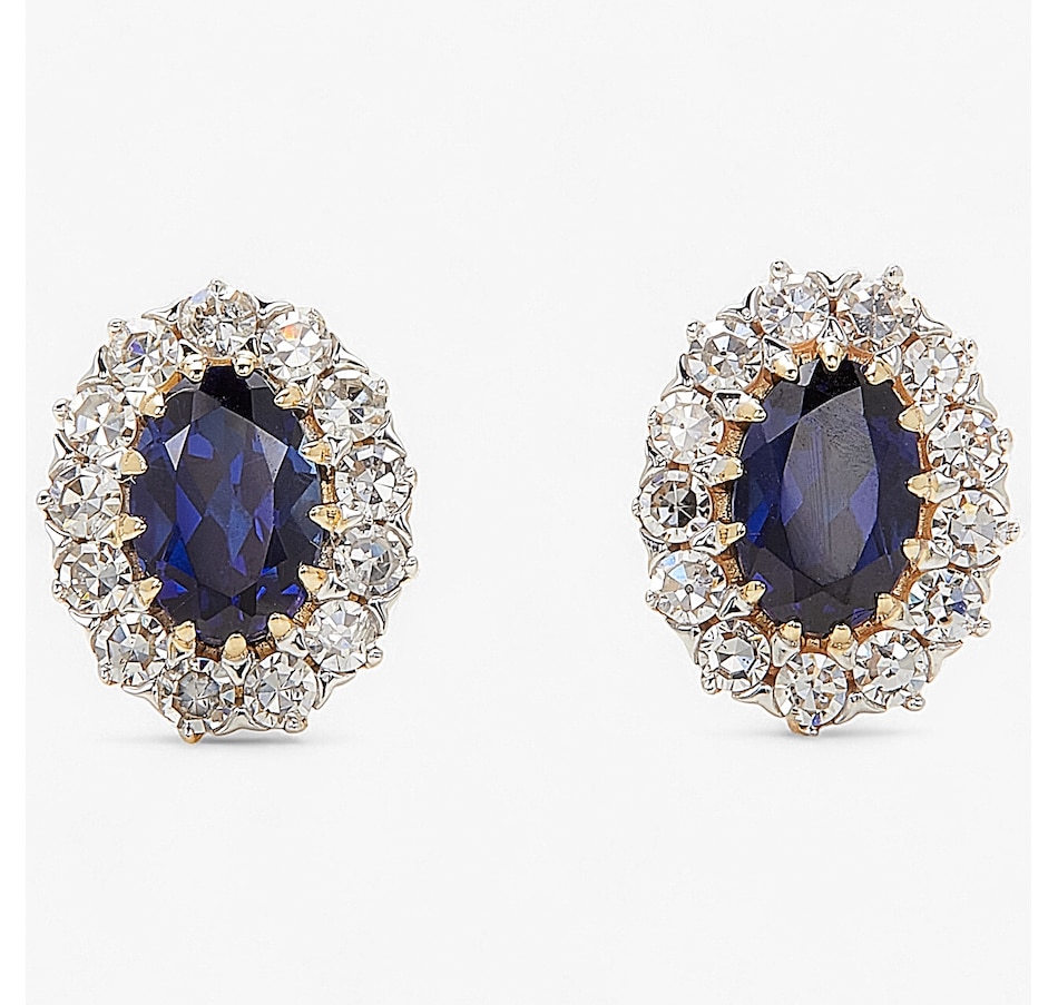 Image 243642_YGBSA.jpg, Product 243-642 / Price $799.99, EVERA Diamonds 14K Gold Oval Gemstone and Diamond Stud Earrings from Evera Diamonds on TSC.ca's Jewellery department