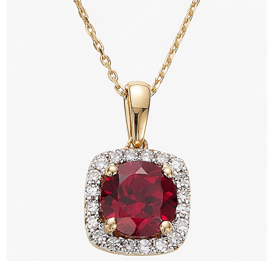 Image 243646.jpg, Product 243-646 / Price $1,299.99, EVERA Diamonds 14K Yellow Gold 1.73ctw Ruby & Diamond Pendant with Chain from Evera Diamonds on TSC.ca's Jewellery department