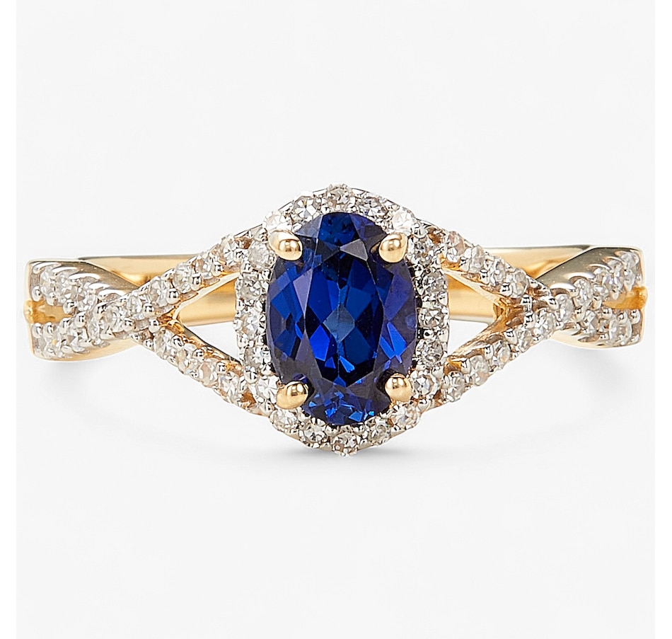 Image 243647_YGBSA.jpg, Product 243-647 / Price $1,199.99, EVERA Diamonds 14K Gold Oval Gemstone & Diamond Ring from Evera Diamonds on TSC.ca's Jewellery department