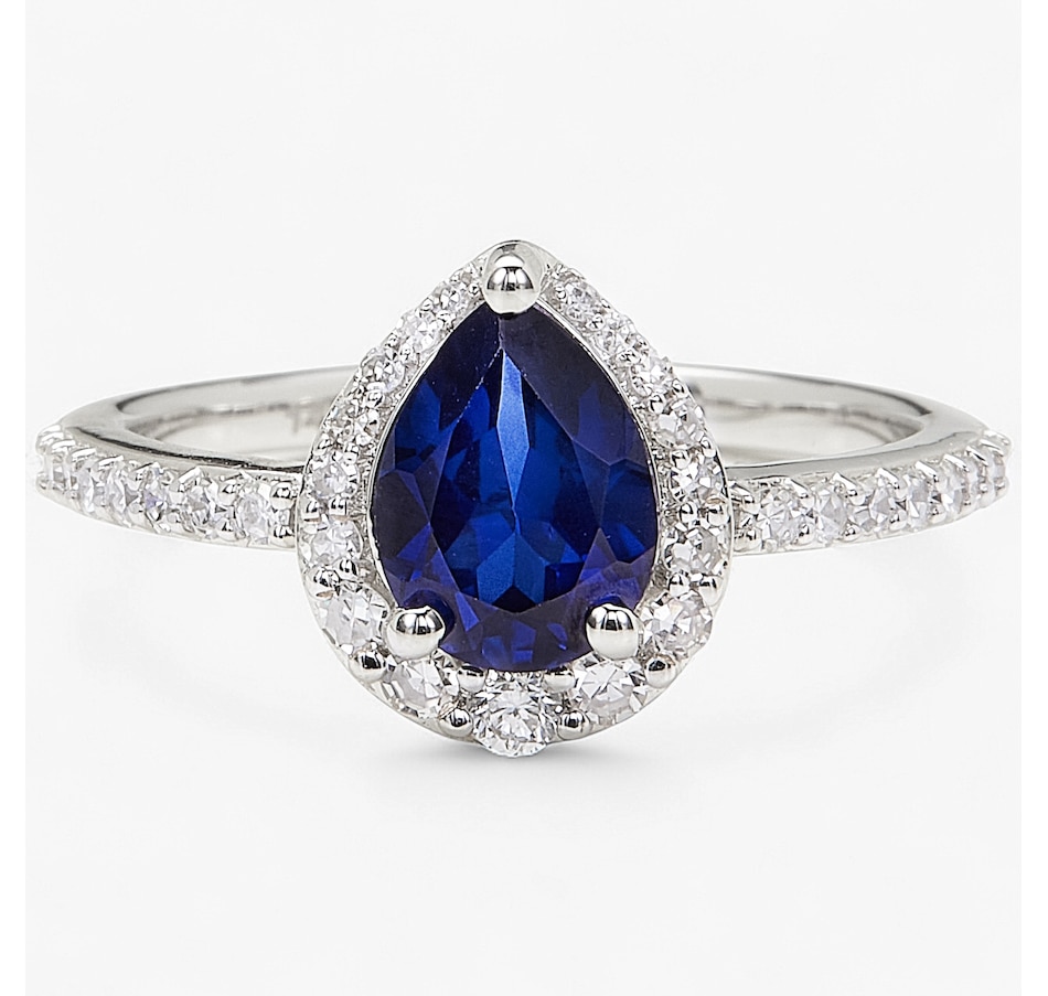 Image 243648.jpg, Product 243-648 / Price $999.99, EVERA Diamonds 14K White Gold 1.55ctw Blue Sapphire & Diamond Ring from Evera Diamonds on TSC.ca's Jewellery department