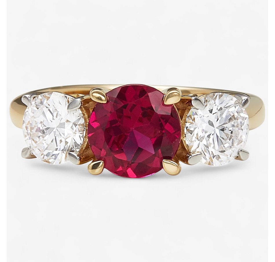 Image 243652_RBY.jpg, Product 243-652 / Price $1,699.99, EVERA Diamonds 14K Yellow Gold Gemstone & Diamond Ring from Evera Diamonds on TSC.ca's Jewellery department