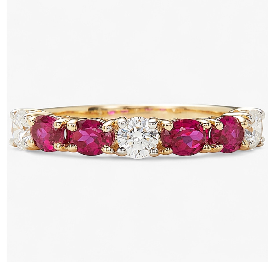 Image 243653_RBY.jpg, Product 243-653 / Price $1,199.99, EVERA Diamonds 14K Yellow Gold Oval Gemstone & Diamond Band from Evera Diamonds on TSC.ca's Jewellery department