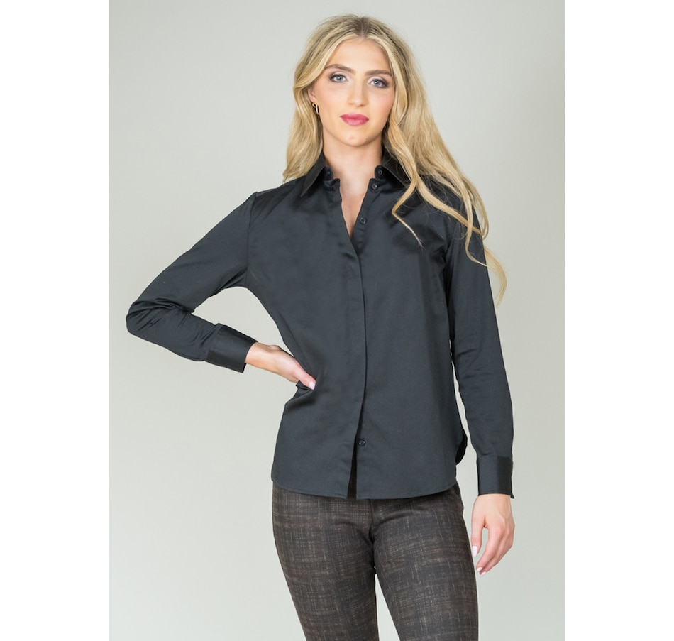 Image 243665_BLK.jpg, Product 243-665 / Price $39.33, Lisette Essential Mylah Collared Blouse from Lisette L Montreal on TSC.ca's Fashion department