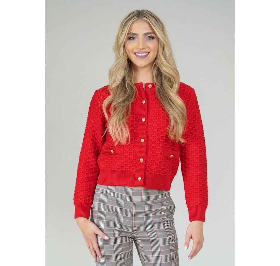 Image 243666_RED.jpg, Product 243-666 / Price $79.33, Lisette Textured Naya Cardigan from Lisette L Montreal on TSC.ca's Fashion department