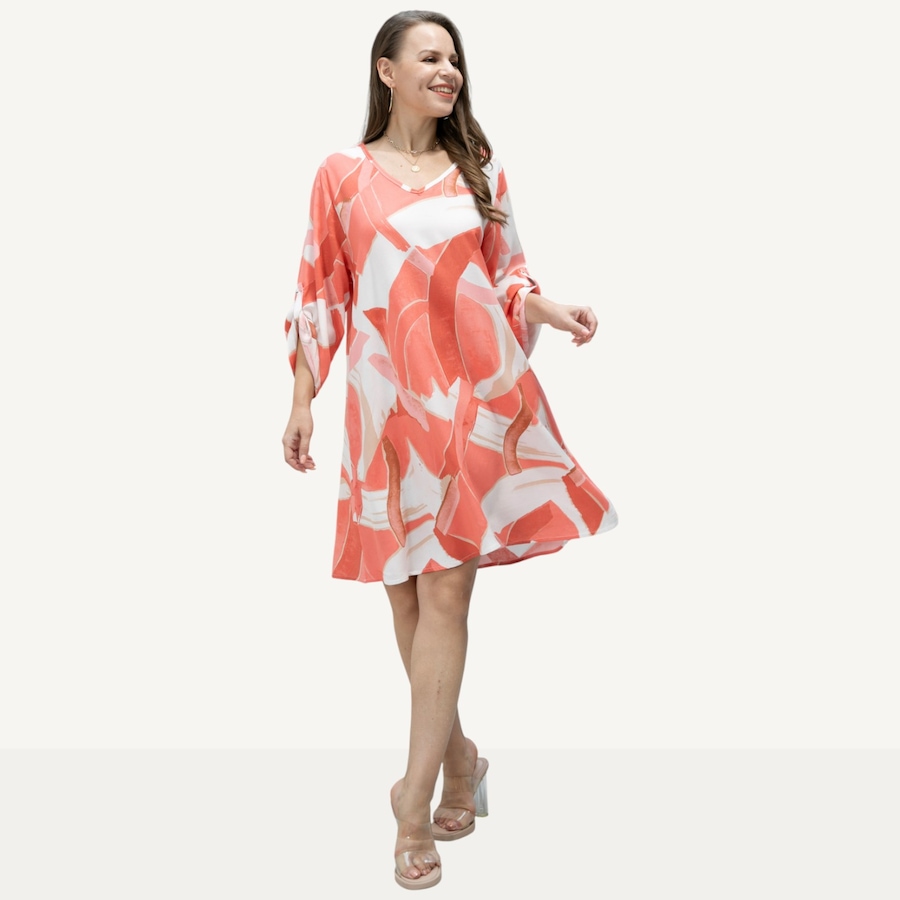 Image 243719_CRL.jpg, Product 243-719 / Price $29.33, Orange Fashion Village Roll Tab Shirt Dress from Orange Fashion Village on TSC.ca's Fashion department