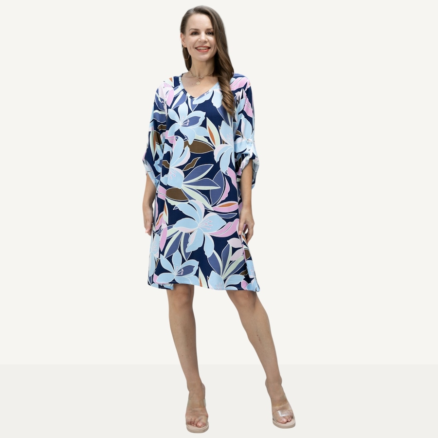 Image 243719_NVY.jpg, Product 243-719 / Price $29.33, Orange Fashion Village Roll Tab Shirt Dress from Orange Fashion Village on TSC.ca's Fashion department