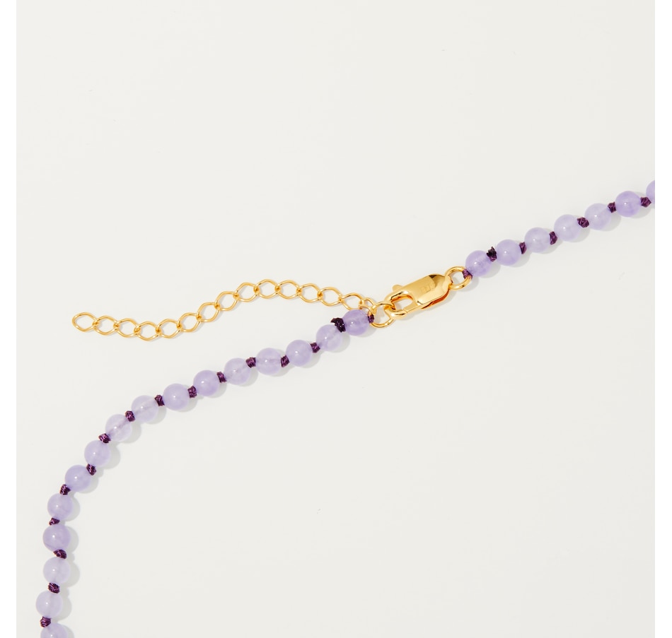 Image 243733_ALTMORE1.jpg, Product 243-733 / Price $499.99, Roz Kwan Sterling Silver Jade Flower with Gemstones Pendant Bead Necklace from Roz Kwan Jewellery Collection on TSC.ca's Jewellery department