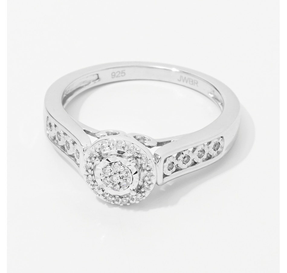 Image 243766_ALTMORE1.jpg, Product 243-766 / Price $69.33, Colours of Diamonds Sterling Silver 0.10 ctw Bridal Ring from Colours of Diamonds on TSC.ca's Jewellery department