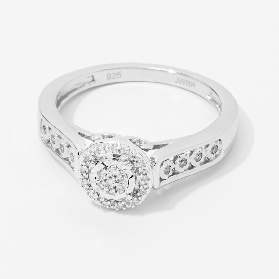 Image 243766_ALTMORE1.jpg, Product 243-766 / Price $69.33, Colours of Diamonds Sterling Silver 0.10 ctw Bridal Ring from Colours of Diamonds on TSC.ca's Jewellery department