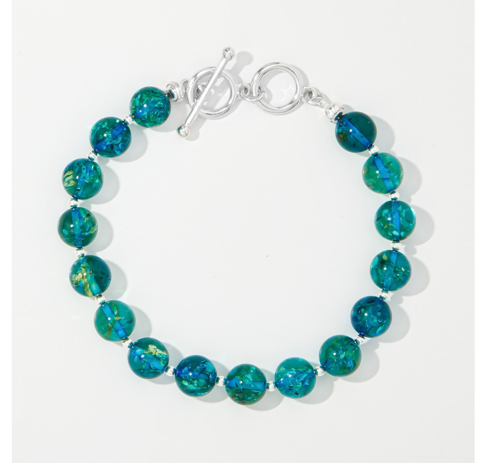 Image 243803_BLSL.jpg, Product 243-803 / Price $119.99, Amber Extraordinaire Sterling Silver Round Amber Bead Toggle Bracelet from Amber Extraordinaire on TSC.ca's Jewellery department