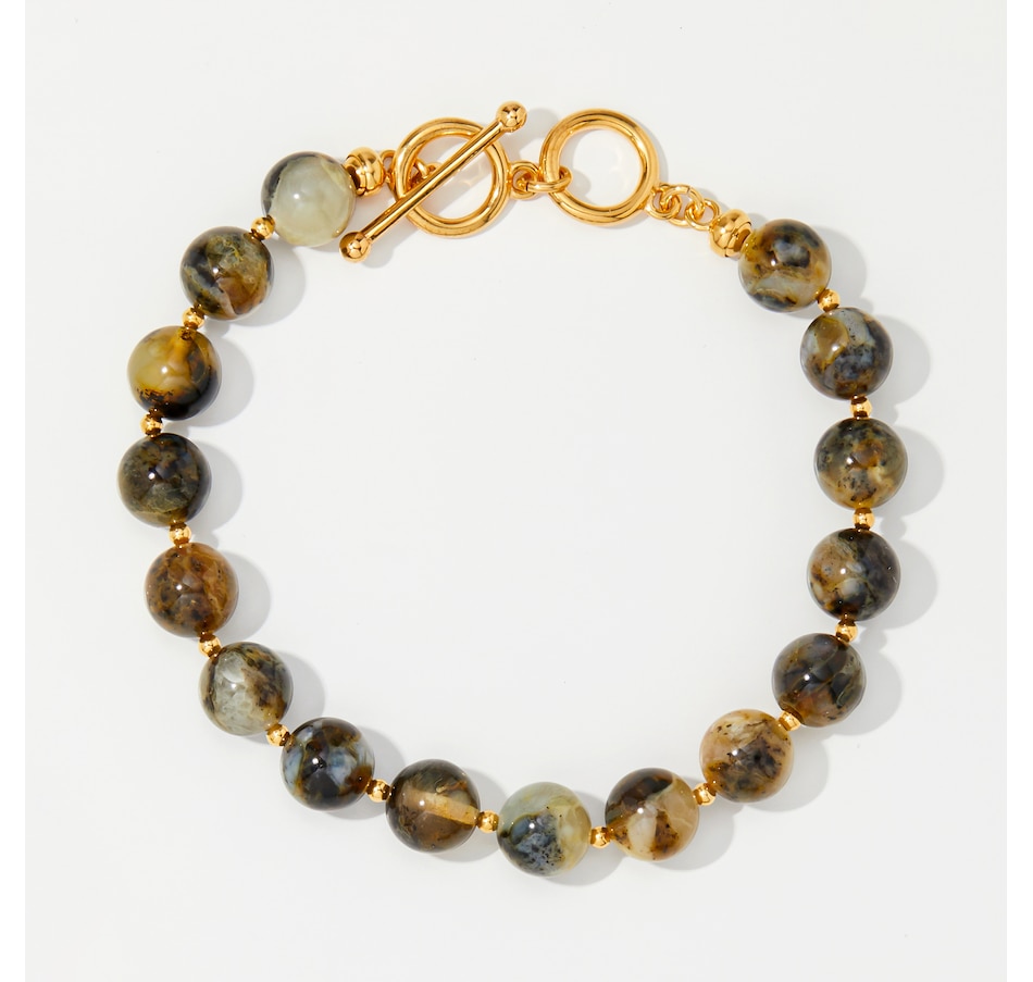 Image 243803_MARGP.jpg, Product 243-803 / Price $119.99, Amber Extraordinaire Sterling Silver Round Amber Bead Toggle Bracelet from Amber Extraordinaire on TSC.ca's Jewellery department