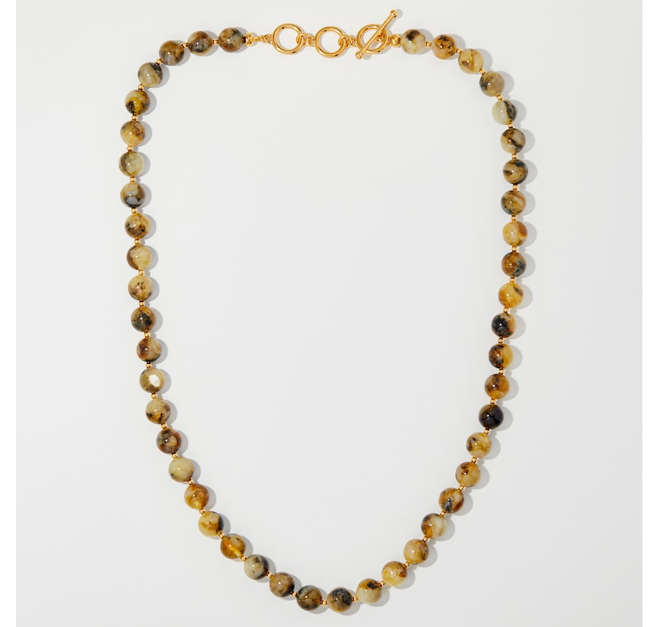 Image 243804_MARGP.jpg, Product 243-804 / Price $229.99, Amber Extraordinaire Sterling Silver Round Amber Bead Toggle Necklace from Amber Extraordinaire on TSC.ca's Jewellery department