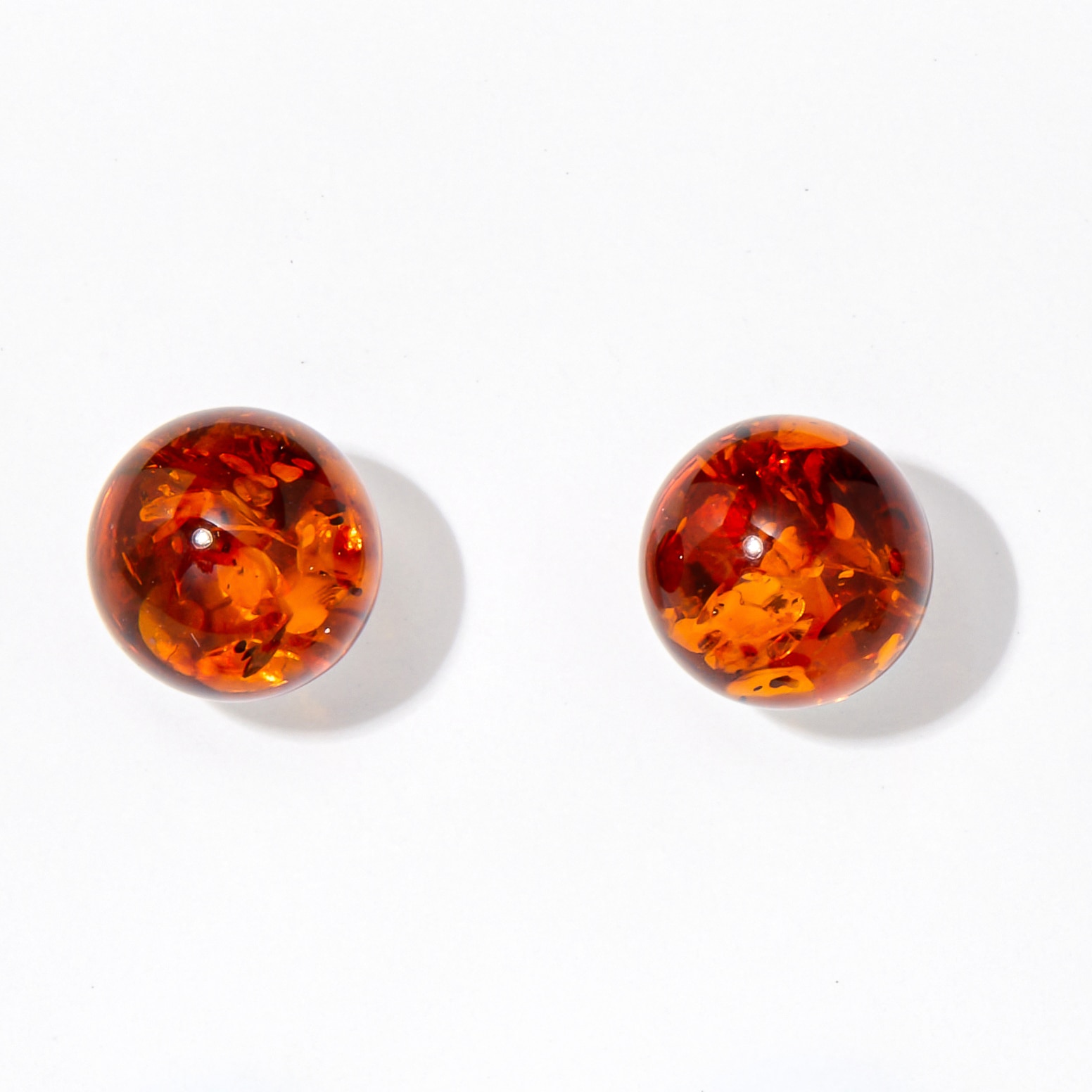 Gold amber earrings deals