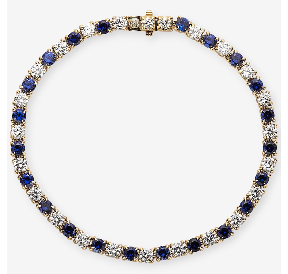 Image 243911_BSA.jpg, Product 243-911 / Price $3,999.99, EVERA Diamonds 14K Yellow Gold Gemstone & Diamond Bracelet from Evera Diamonds on TSC.ca's Jewellery department