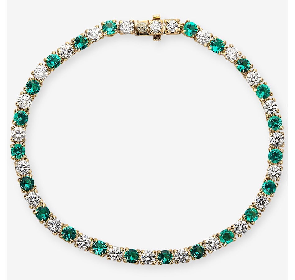 Image 243911_EMR.jpg, Product 243-911 / Price $3,999.99, EVERA Diamonds 14K Yellow Gold Gemstone & Diamond Bracelet from Evera Diamonds on TSC.ca's Jewellery department