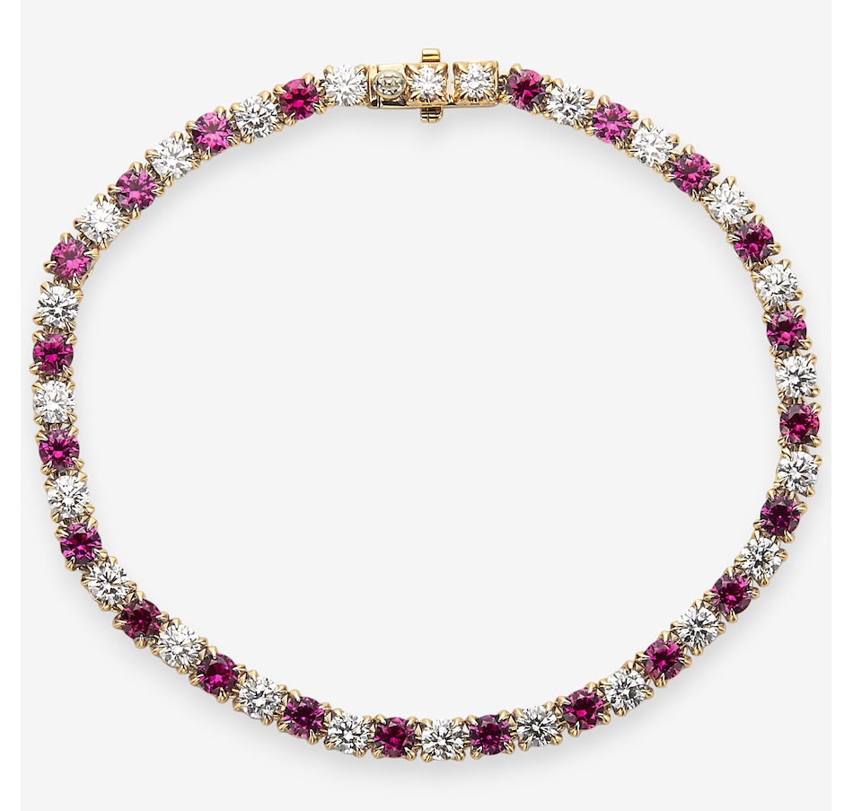 Image 243911_RBY.jpg, Product 243-911 / Price $3,999.99, EVERA Diamonds 14K Yellow Gold Gemstone & Diamond Bracelet from Evera Diamonds on TSC.ca's Jewellery department