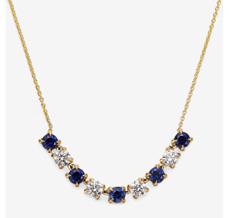 Image 243913_BSA.jpg, Product 243-913 / Price $1,299.99, EVERA Diamonds 14K Yellow Gold Gemstone & Diamond Necklace from Evera Diamonds on TSC.ca's Jewellery department