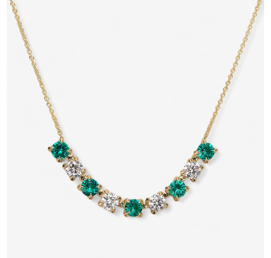 Image 243913_EMR.jpg, Product 243-913 / Price $1,299.99, EVERA Diamonds 14K Yellow Gold Gemstone & Diamond Necklace from Evera Diamonds on TSC.ca's Jewellery department