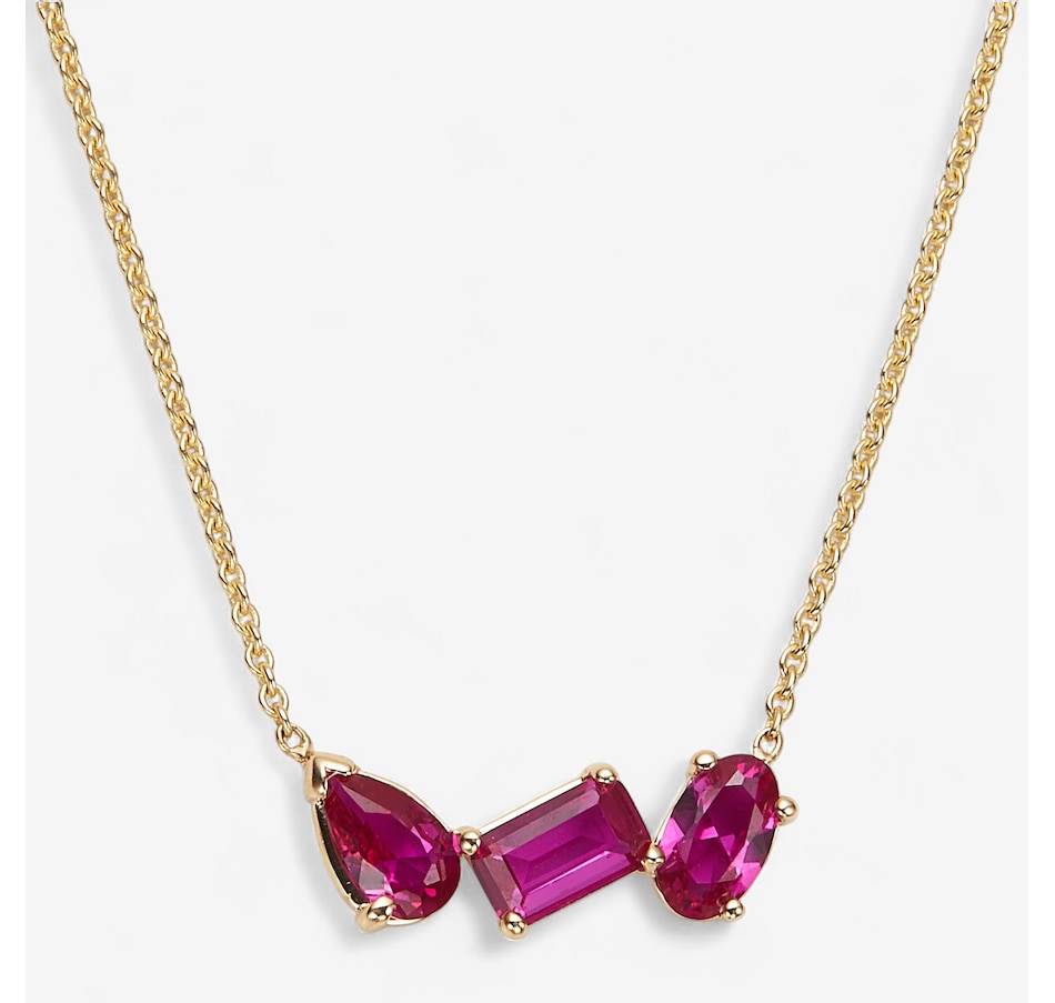 Image 243914_RBY.jpg, Product 243-914 / Price $899.99, EVERA Diamonds 14K Yellow Gold Multi Shape Gemstone Necklace from Evera Diamonds on TSC.ca's Jewellery department